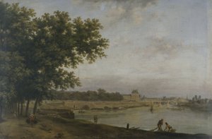 The Tuileries and the Pont Royal, seen from the Cours-la-Reine, in 1783 by Jean Baptiste Genillion