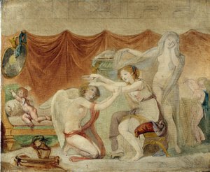 Psyche crowning Love by Jean Baptiste Greuze