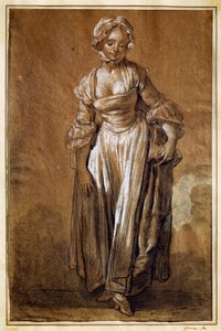 Young girl standing by Jean Baptiste Greuze