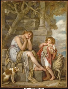 The Cherished Lamb by Jean Baptiste Greuze