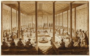 Oriental Banquet Scene by Jean Baptiste Hilaire
