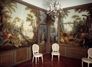 Internal view of the Salon Demarteau by Jean Baptiste Huet