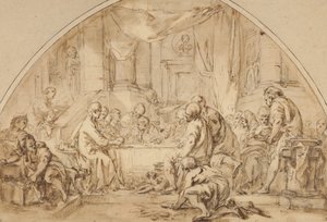 Study for The Last Supper by Jean Baptiste Huet