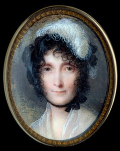 Portrait of Laetitia Bonaparte, mother of Napoleon Bonaparte. Miniature painting on ivory by Jean Baptiste Isabey by Jean Baptiste Isabey