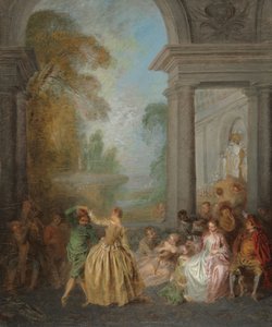 Dancers in a Pavilion by Jean Baptiste Joseph Pater