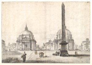 Piazza del Popolo, Rome by Jean Baptiste Lallemand