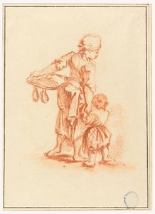 A Woman Leading a Child, 1750–75 by Jean Baptiste Le Prince