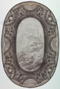 Project for the Painted Decoration of the Ceiling of a Hall, 1761 by Jean Baptiste Marie Pierre
