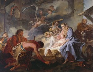 The Adoration of the Shepherds by Jean Baptiste Marie Pierre