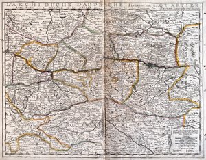 Map of Austria by Jean Baptiste Nolin