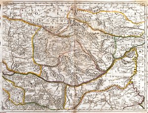 Map of Moravian Wallachia (Czech Republic) by Jean Baptiste Nolin