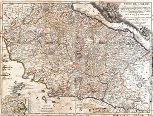 Map of the Church territories in Italy