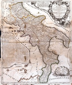 Map of the Kingdom of Naples by Jean Baptiste Nolin