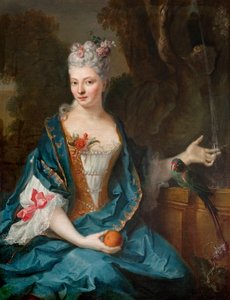Lady Seated in a Garden by Jean Baptiste Oudry
