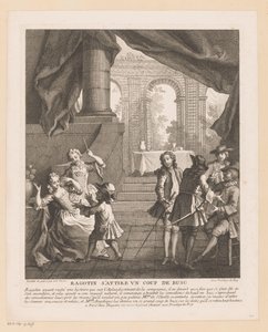 Ragotin Gets a Tap on His Fingers from a Lady by Jean Baptiste Oudry