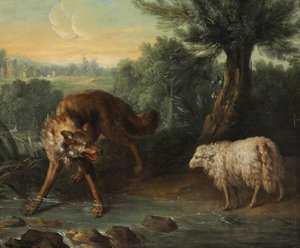 The Wolf and the Lamb by Jean Baptiste Oudry