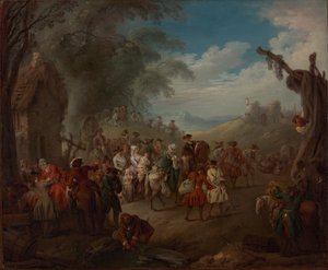 Troops on the March by Jean Baptiste Pater