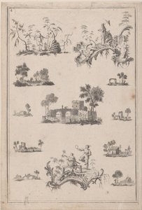 Chinoiserie Ornaments, ca. 1770 by Jean Baptiste Pillement