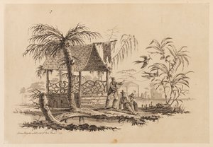 Figures Flying a Kite by Jean Baptiste Pillement