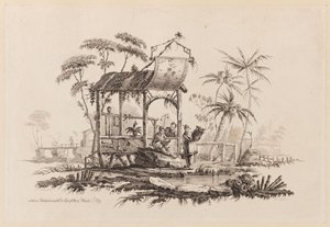 Figures Underneath a Structure by Jean Baptiste Pillement