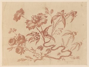 Flower Boughs, from "Recueil de Differentes Fleurs de Fantaisie Dans le Goût Chinois" by Jean Baptiste Pillement