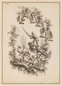 Plate 8, "Suite of Twelve Fishermen and Hunters" by Jean Baptiste Pillement