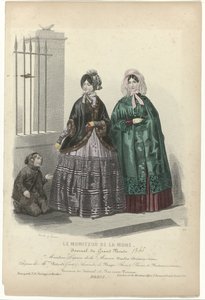 Le Moniteur de la Mode, 1845, No. 95: Manteau & Caprice de la Maison by Jean Baptiste Reville