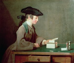 The House of Cards, c.1736-37 by Jean Baptiste Simeon Chardin