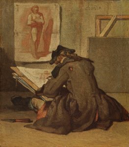Young Student Drawing by Jean Baptiste Simeon Chardin