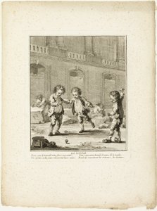 The Top, from The Games of the Urchins of Paris by Jean Baptiste Tilliard I