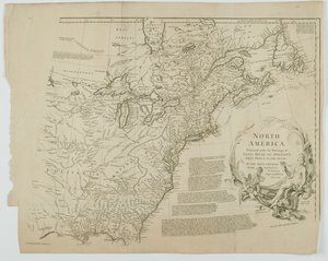 North America, engraved by Richard William Seale, 1752 by Jean Baptiste after dAnville