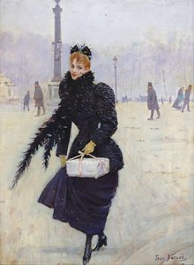 Parisian Woman in the Place de la Concorde