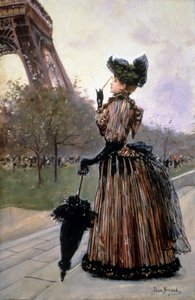 Woman in Front of the Eiffel Tower