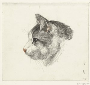 Head of a Cat, to the Left by Jean Bernard