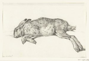 Lying Dead Hare by Jean Bernard