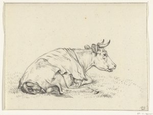 Lying Cow, Facing Right by Jean Bernard