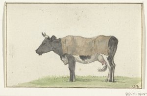 Standing Cow with Blanket, Facing Left by Jean Bernard