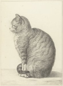 Sitting Cat, Facing Left by Jean Bernard
