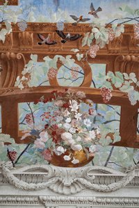 Vine shoots, grapes, flowers and birds (detail)