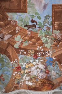 Wine Shoots, Grapes, Flowers and a Squirrel (detail) by Jean Boulanger
