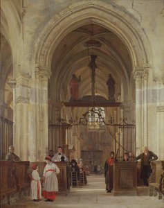 Interior of the Church of St. Prix, Valle de Montmorency by Jean Bruno Gassies
