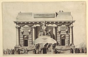 Design for Temple of Justice or Temple of Immortality by Jean Charles Delafosse