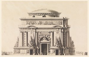 Elevation of a Mausoleum for a Soldier (Temple of Mars) by Jean Charles Delafosse