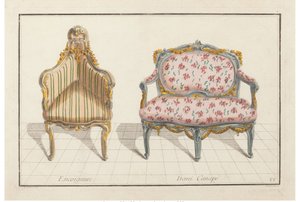 Encoignure, Demi Canapé. Nouvelle Iconologie Historique ou Attributes Hierogliphyques by Jean Charles Delafosse