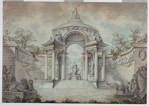 Exedra in a Park Dedicated to the Virtues and Human Activities by Jean Charles Delafosse