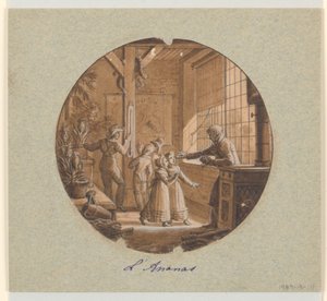 Design for a Painted Porcelain Plate, Pineapple from the Dessert Service by Jean Charles Develly