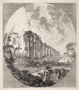 Ancient Ruins: Ancient Aqueduct by Jean Claude Richard de Saint Non