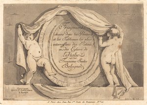 Title Page: Oval Design from the Church of San Michele de Bosco, Bologna by Jean Claude Richard de Saint Non after Jean Honoré Fragonard after Carlo Cignani