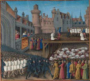 Massacre of the Saracen Prisoners, Ordered by King Richard the Lionheart, 1191, 1474-1475 by Jean Colombe