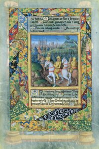 The Army of the Israelites, from the Book of Hours of Louis dOrleans by Jean Colombe
